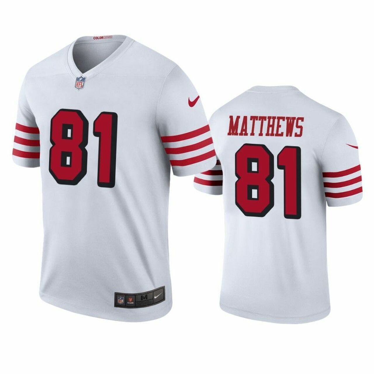 Men San Francisco 49ers #81 Jordan Matthews Nike White Color Rush Legend Player NFL Jersey->san francisco 49ers->NFL Jersey